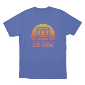 Distressed Retro Sunset Unisex T Shirt Blue