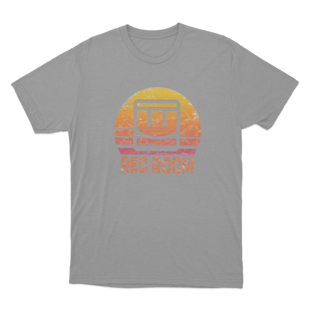 Distressed Retro Sunset Unisex T Shirt Grey Distressed Retro Sunset Unisex T Shirt Grey