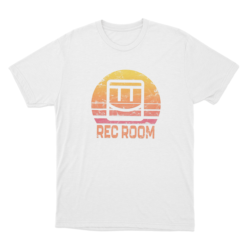 Distressed Retro Sunset Unisex T Shirt White Distressed Retro Sunset Unisex T Shirt White